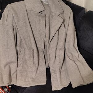 Women's Taupe Open-Front Jacket